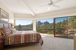 The master suite boasts the best pillow views in Sedona